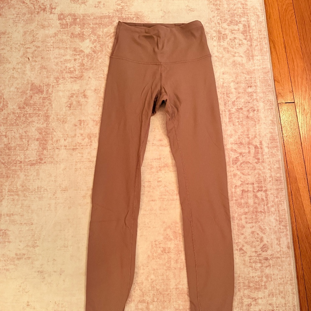 Lululemon Wunder Train Ribbed HR Tight 28" TPTC Size 2